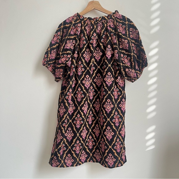 Joy-Joy Peasant Dress Ethnic Boho Emb- Monkee's of Georgetown womens Size Large - Picture 4 of 6